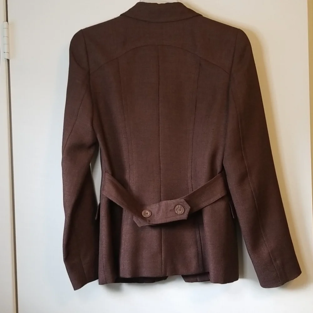 Zara Basic womens tweed brown blazer size 4 - Picture 2 of 11